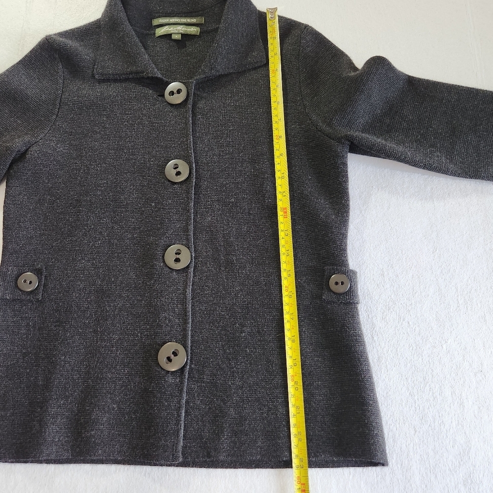 Eddie Bauer Charcoal Knit Button-Front Women's Jacket Size Small - Picture 3 of 11